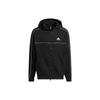 adidas Alphabet Logo Printed Loose Zip Hoodie Jacket Casual Daily Outerwear Unisex Black IA9435