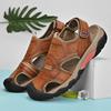 Fashion Summer Men's Genuine Leather Sandals Outdoor Non-slip Beach Sandals Handmade Summer Sneakers Classic Men's Large Size Sandals