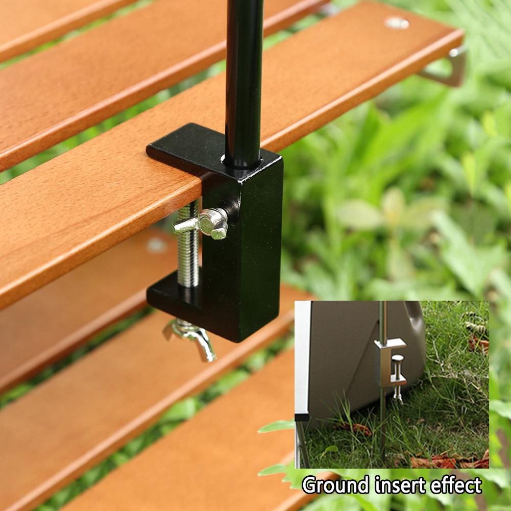 Foldable Lamp Post Pole Aluminum Alloy Hanging Light Pole Ground/Desktop Mount Height Adjustable for Camping Fishing Picnic BBQ