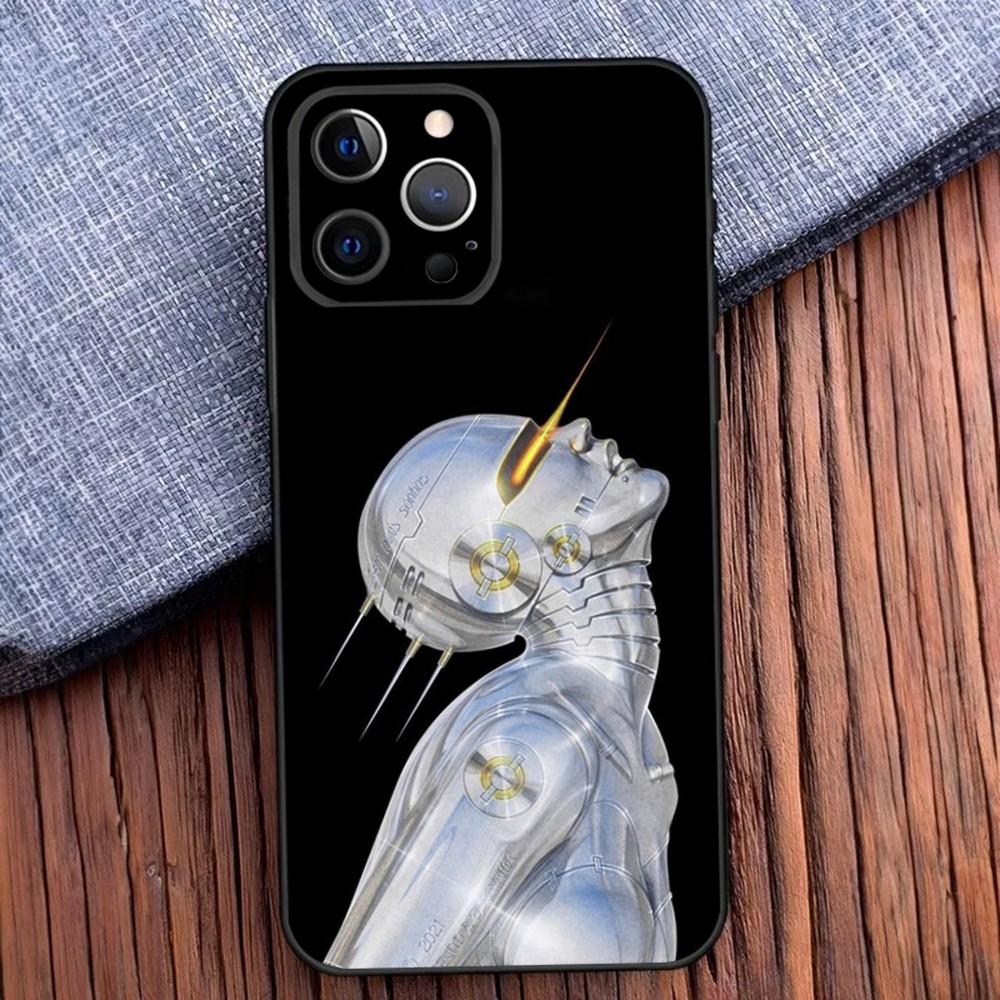 

H-Hajime S-Sorayama Художественный Чехол для Телефона Для iPhone 16,15,14,13,12,11,Pro,X,XS,Max,XR,Plus,Mini Черный Мягкий Силиконовый Чехол iPhone15pro