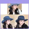 Cowboy Summer Canvas Hat With Wide Brim And Breathable Cotton For Casual Outdoor Activities
