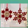 Festive Red Velvet Christmas Wreath With Butterfly Bow And Snowflake