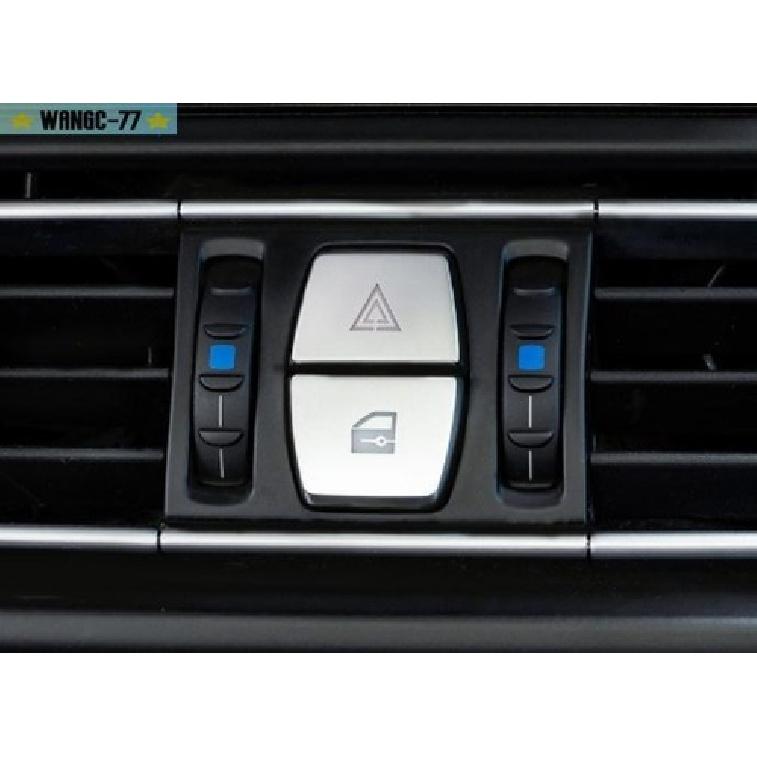 2xChrome Security warning Button Cover Trim For BMW 5 6 7 Series F10 F11 F07