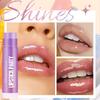 Pearlescent Lipstick Mirror Water Solid Lip Glaze Lasting Moisturizer Non-Stick Cup Glitter Shiny Jelly Lip Balm Lip Care Makeup
