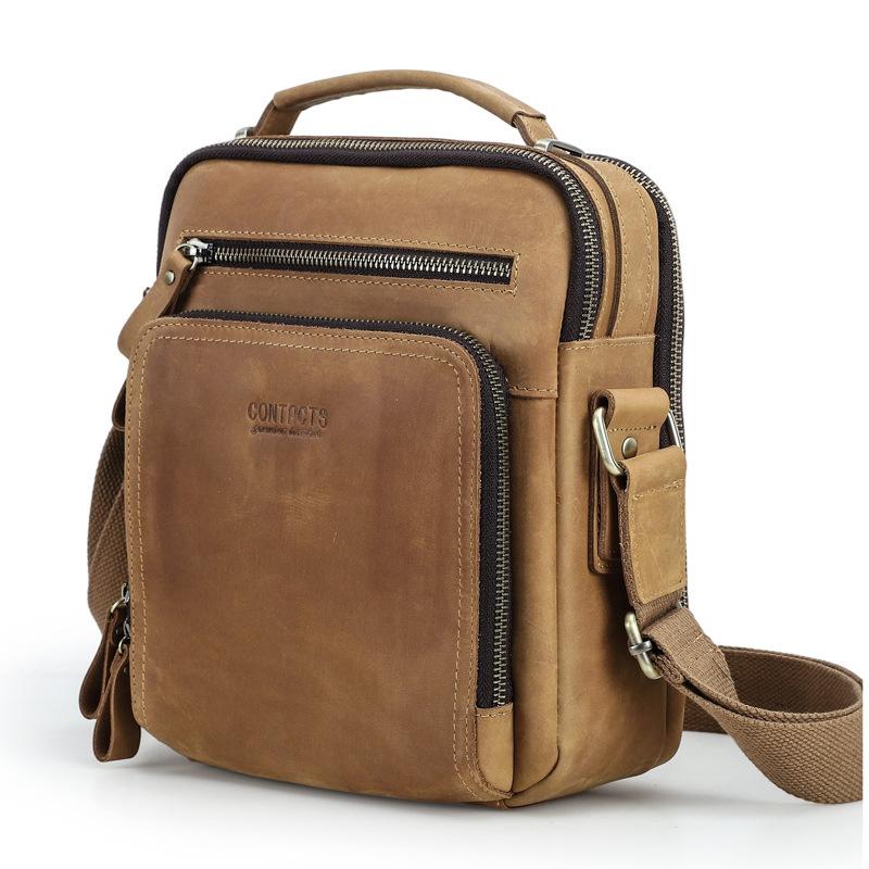 Genuine Leather Messenger Bags Men's Shoulder Bag