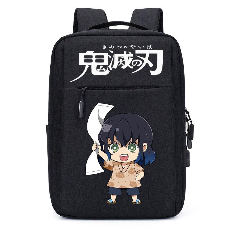 Japan Cartoon Comics Demon Slayer USB Charging Backpack Large Capacity Student Casual Backpack 0004