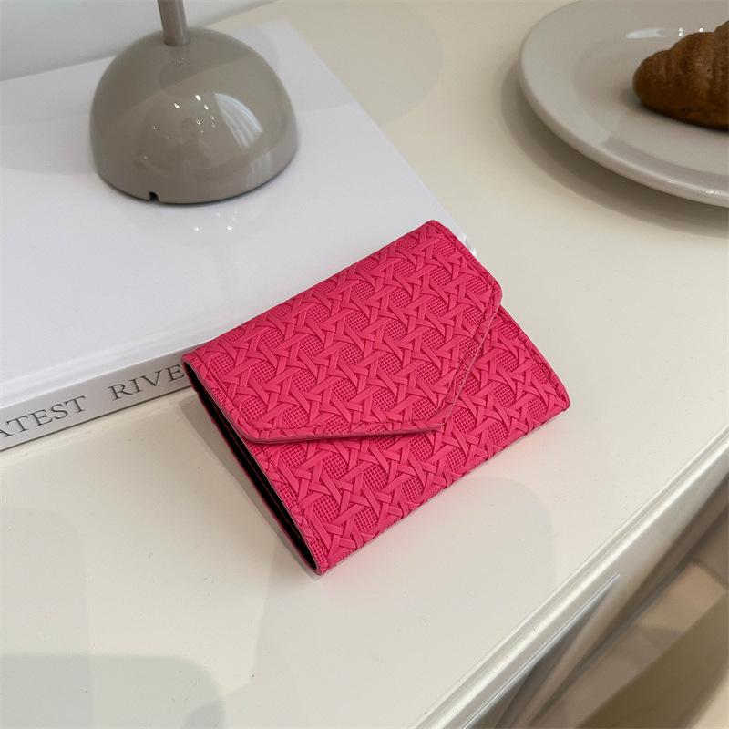 

Сумка женская маленькая и ультратонкая многофункциональная однотонная сумка для карт, встроенный зажим для карт 2025 года роза розовый