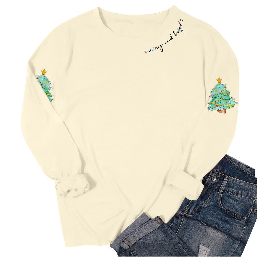 Ladies' Loose Comfortable Casual Fashionable Christmas Printed Hooded Sweatshirt