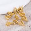 2Pcs 4Pcs 18K Gold Color Plated Zircon Pendant Pinch Clip Bails with Solder-On Pendant Bail For DIY Jewelry Making Accessories