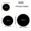 Yin Yang Cat Circular Carpet with Anti Slip Backing Flannel Carpet Machine Washable for Living Room Lightweight Home Decor