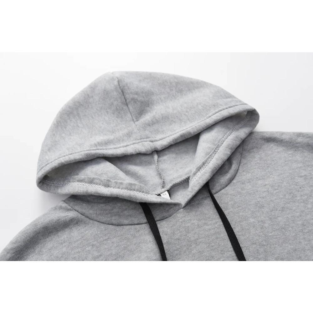 KPop Demon Hunters Printed Hoodies Loose Pullover Plus Size Autumn and Winter Long Sleeve Stripe Sports Women's Hooded Sweatshirts