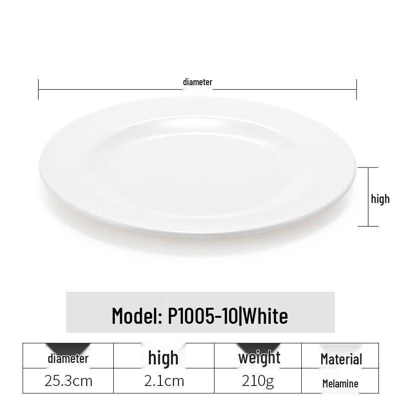Yipan 10-inch Melamine Divided Dumpling Plates, Set of 5