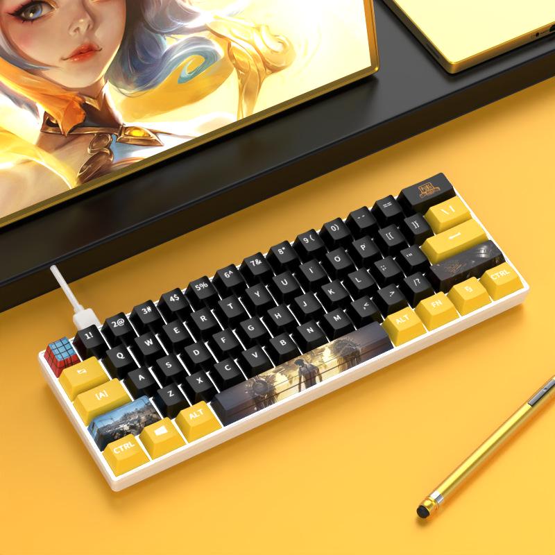 61-Key Mechanical Mini Keyboard for Gaming & Office - Blue, Black, Brown, Red Switches