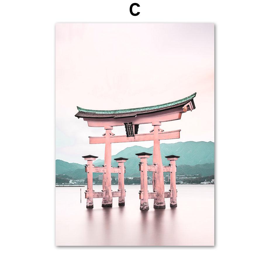 Mount Fuji Sakura Umbrella Japanese Girl Wall Art Canvas Painting Nordic Posters And Prints Wall Pictures For Living Room Decor