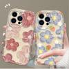 Oil Painting Flower Wave Phone Case For iPhone 17 16 15 14 13 12 11 Pro Max X XR XS 15 Plus Soft Silicone Shockproof Back Cover