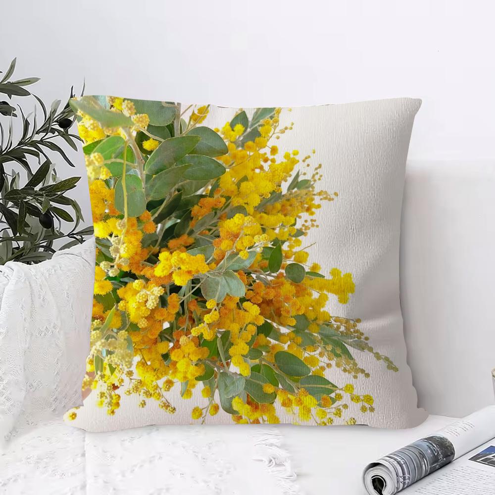 Cushion Cover Anti-dustmite Pillowcase Invisible Zipper Silky Short Plush Sofa Cushion Cover ZARA