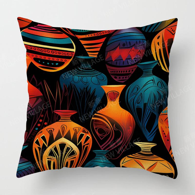 Scandinavian Plant Print Pillow Cover Living Room Sofa Cushion Cover Modern Simple Ins Style Home Decoration 40x40cm