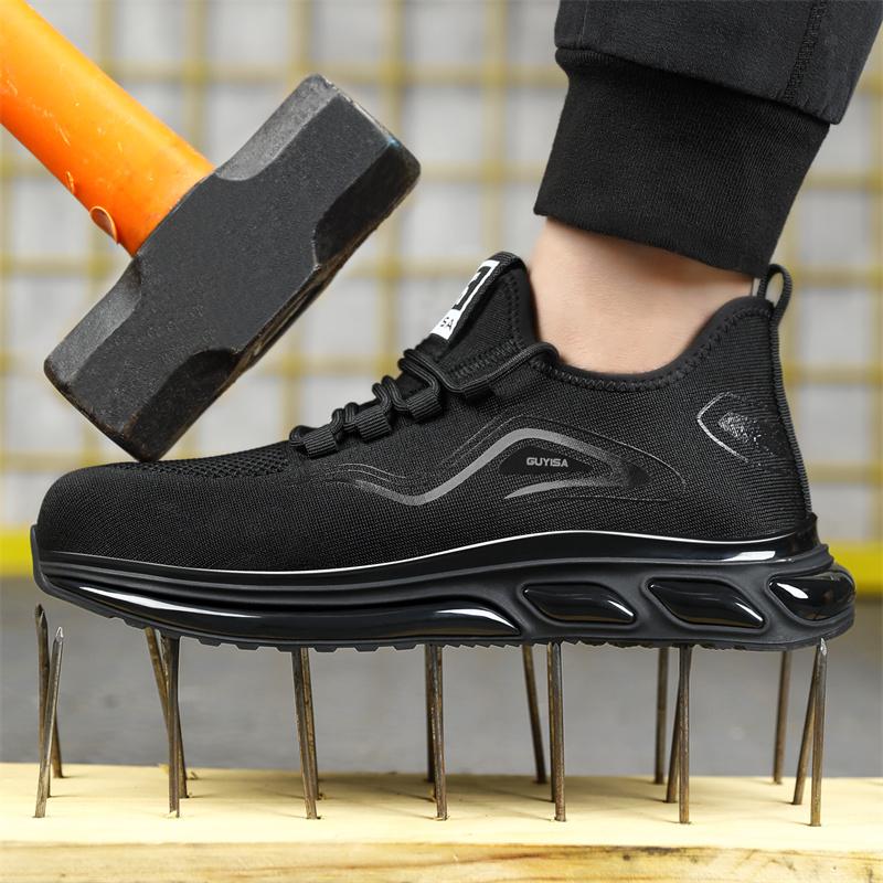 Pracovní tenisky Pánské bezpečnostní obuv Stavebnictví Ocelová špička Pracovní obuv Bezpečnostní boty Pánská obuv Proti propíchnutí Pracovní Léto Kevlar