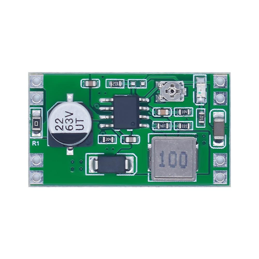 MP4560 Justerbar Step-Down DC-DC Konverter Modul, 2A, 24V til 12V/9V/5V/3V, Input 8-55V.