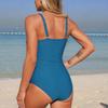 One Piece Swimsuit Women Bathing Suits Deep V-Neck Swimwear 2026 Ruched Monokinis