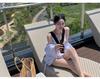 Japanese & Korean Women's Slimming Triangle One-Piece Swimsuit 2023 - New Style, Tummy Control, Conservative Design for Hot Springs