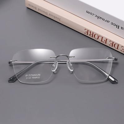 Rimless Ultralight Pure Titanium Glasses Frames Men Eyeglasses Fashion Frameless Women's Eyepieces Luxury Glasses Frame Eyewear