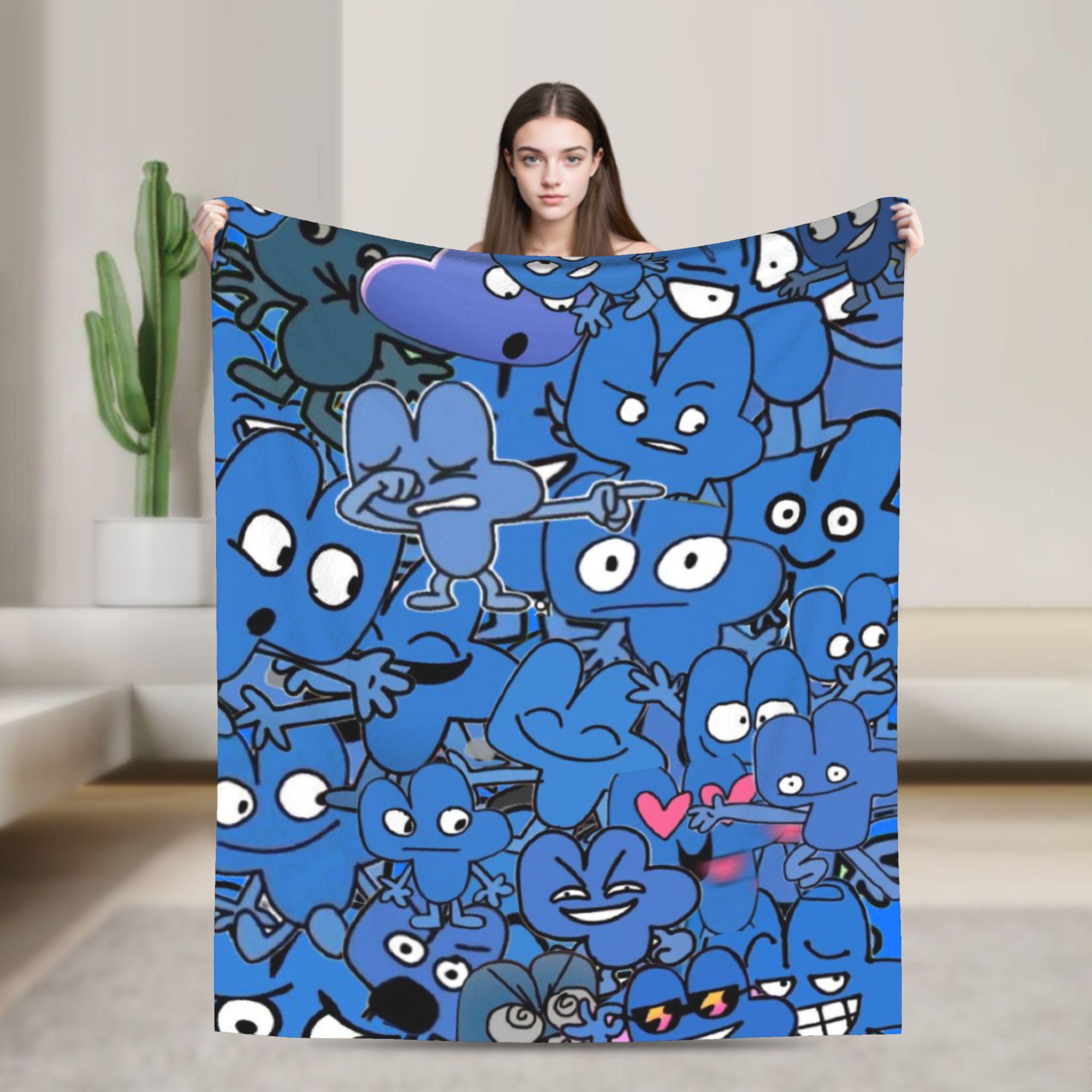 BFDI Battle for Dream Island Throw Blanket for Couch Soft Fuzzy Plush Blanket 50x60 Inch Multiple Sizes Bedspreads All Seasons 75x90cm