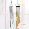 12 Tubes Aluminum Alloy Wind Chimes with Hook Gold/silver/Color Bells for Outside Home Wedding Party Memorial Decoration Gifts