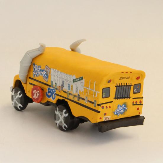 Toy Car Model Rugged Die-Cast Construction Replica Film Vehicle Toy Cow School Bus Ignite Racing Imagination Car World Toy