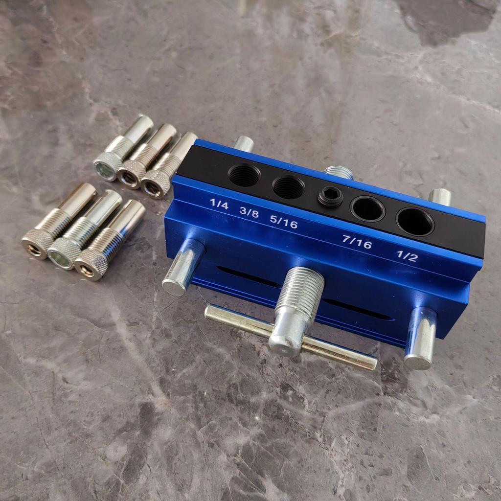 Woodworking Metric/Imperial Punch Locator Tool for Straight and Oblique Holes