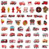 10/25/50pcs Fire Engine Truck Graffiti Stickers Firefighter for Scrapbook Suitcase Water Bottle Phone Laptop Car Skateboard