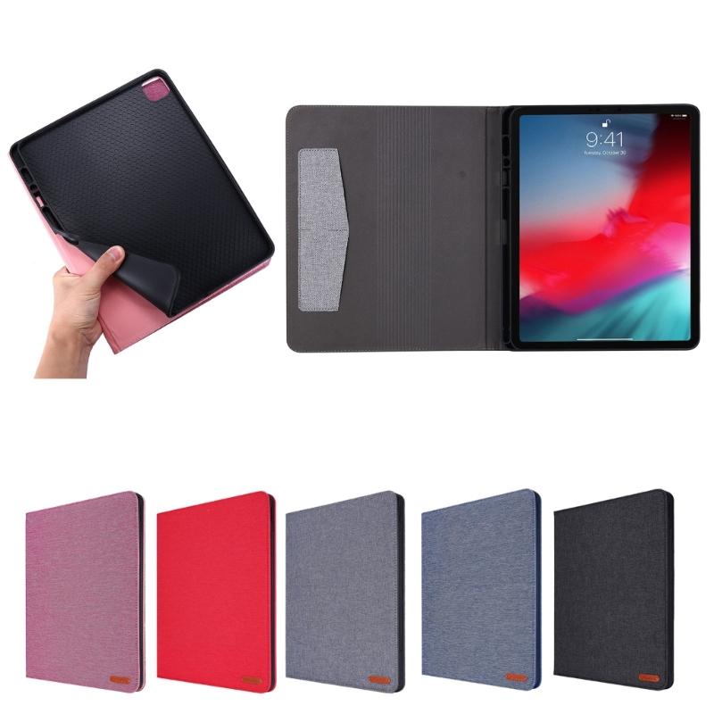 Full Body Tablet Protective Case Soft TPU Leather Cover with Pencil Slot Auto Wake / Sleep for Air 13 12.9