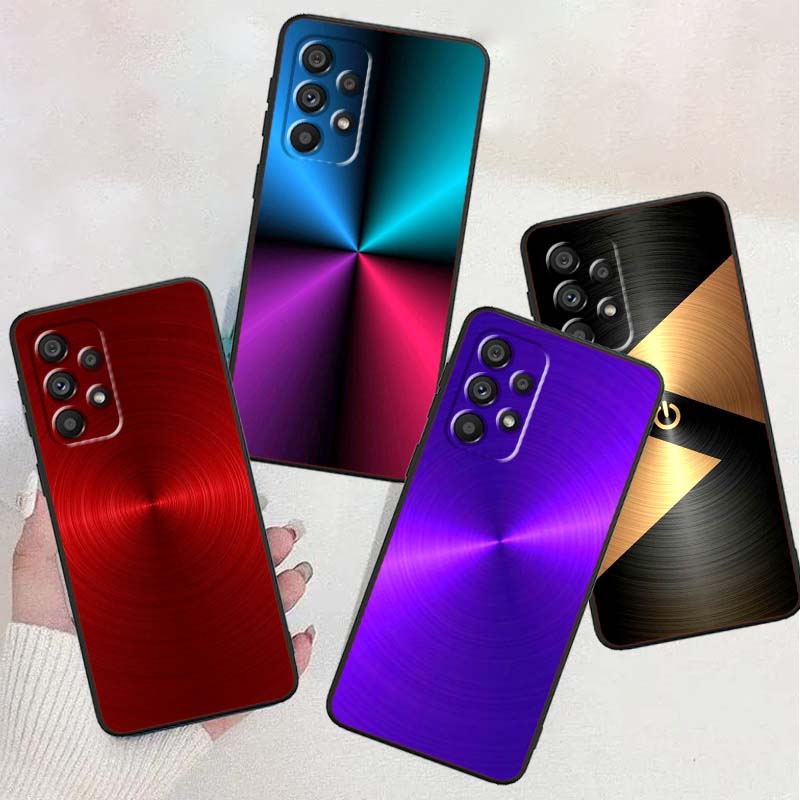 Art colored luminous pattern For Samsung A73 A72 A71 A55 A54 A53 A52 A51 A13 A22 A16 A15 A12 A14 A26 A07 5G Black Phone Case