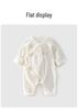 Newborn Summer Lightweight Cotton Romper - Butterfly Design, Bone-Free, Long Sleeve.