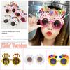 Happy Birthday Glasses Photo Booth Props for Adult & Kids, Bachelorette Party Decorations, Fun Photography Eyewear for Birthday Party