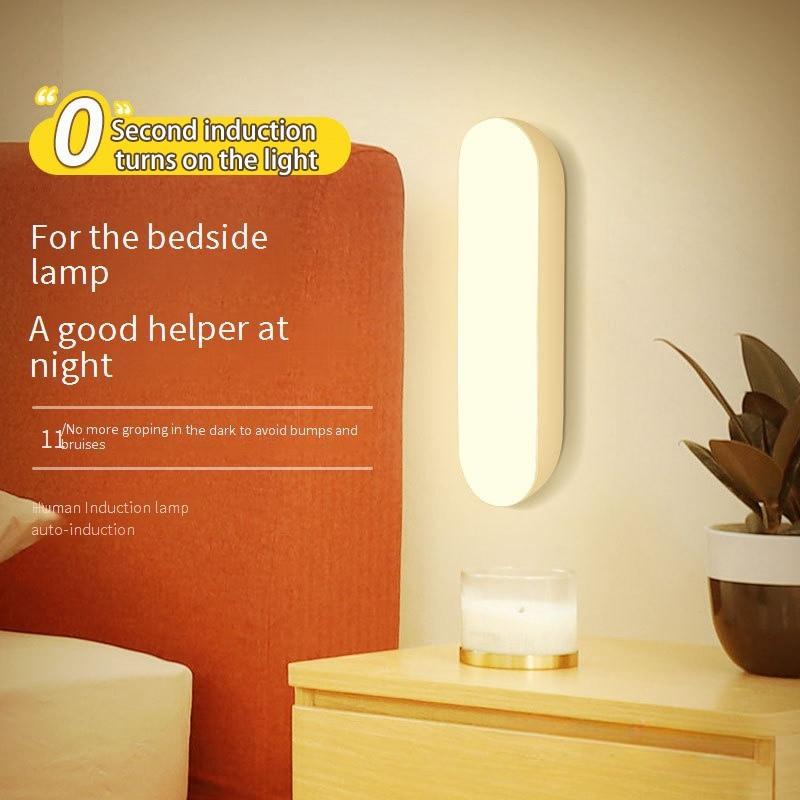 LED Induktionsleuchte Bewegungssensor Schrankleuchte Kabellose LED Nachtlichter USB Wiederaufladbare Treppenleuchte Babypflege Schlafzimmerlicht