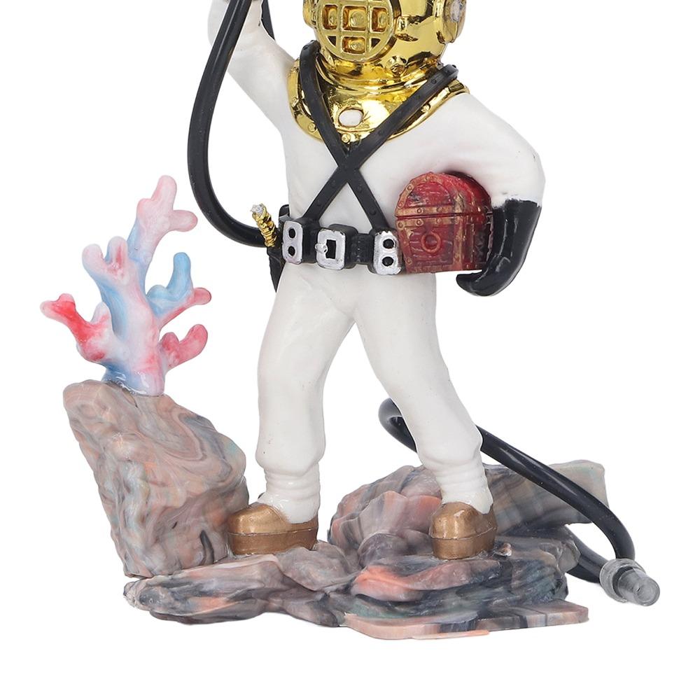 Exquisite Air Action Aerating Diver Decoration Deep Sea Style White/Red Fish Tank Ornament Hose Attachment Diver Movement Decor
