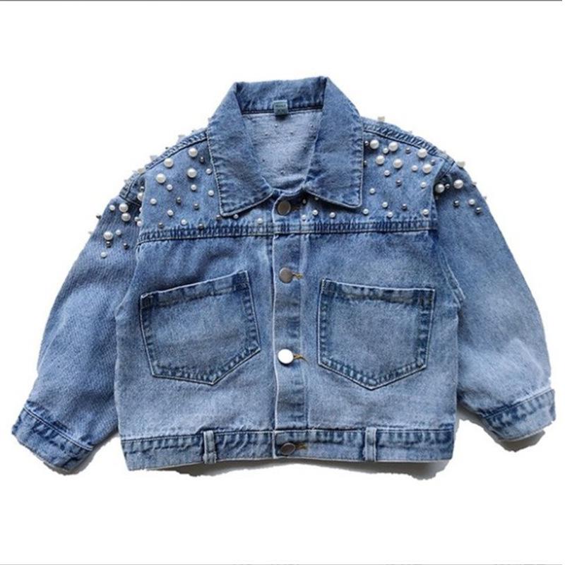 2024 Spring & Autumn Girls' Denim Jacket: Trendy Korean-Style Fashion for Baby & Girls