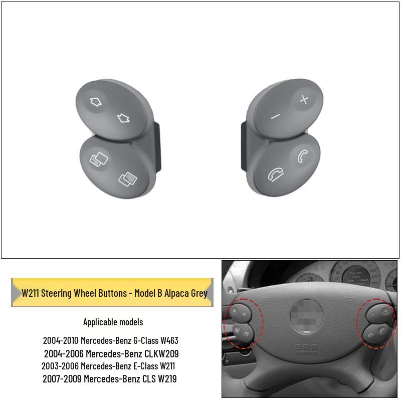 Compatible with Mercedes-Benz E-Class W211 Steering Wheel Buttons: E200, E260, E300L Multifunction.