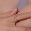 Open Romantic Letter Rings Color Adjustable Party Jewelry Gift Girl Alloy Wedding Bands Couple Friendship Accessories