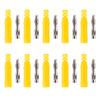 10pcs Metal Banana Plugs Red Copper 4mm Male Connector Plugs with Housing for Testing EquipmentYellow