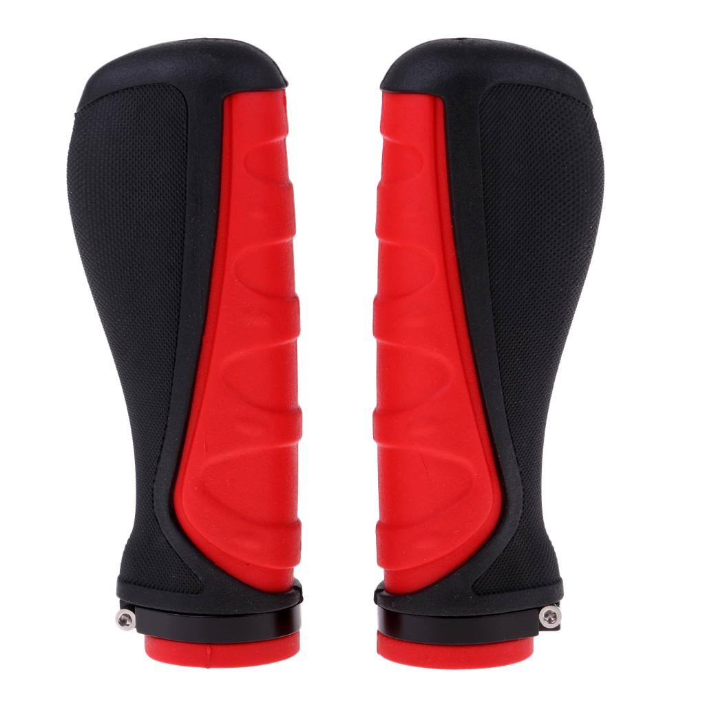 1 Pair Rubber Bicycle Handlebar Grips Electric Scooter Handle Red uygun