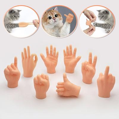 Kinder Neuheit Lustiges Mini-Handspielzeug - Kreatives Weiches Silikon Fingerspitzen-Kitzeln Katze Massage Haustierbedarf Für Kinder