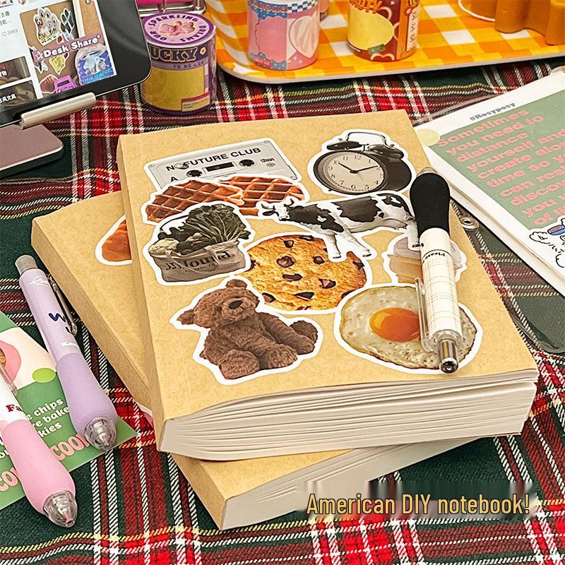 Retro Kraft Paper A5 Notebook - Thick Blank Journal for Students