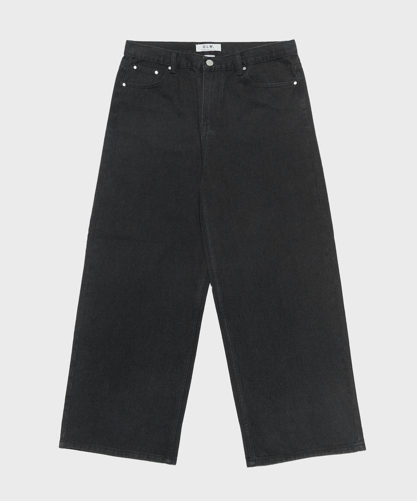 Good Life Works Easy Wide Denim Pants Black