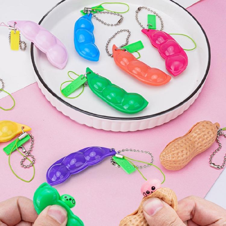 Pocket Sized Bean Keychain Tactile Sensory Stress Ball