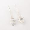 Dendritischer Opal Edelstein 925 Sterlingsilber Schmuck Handgefertigt Lange Ohrringe 2,3" EE-166-30