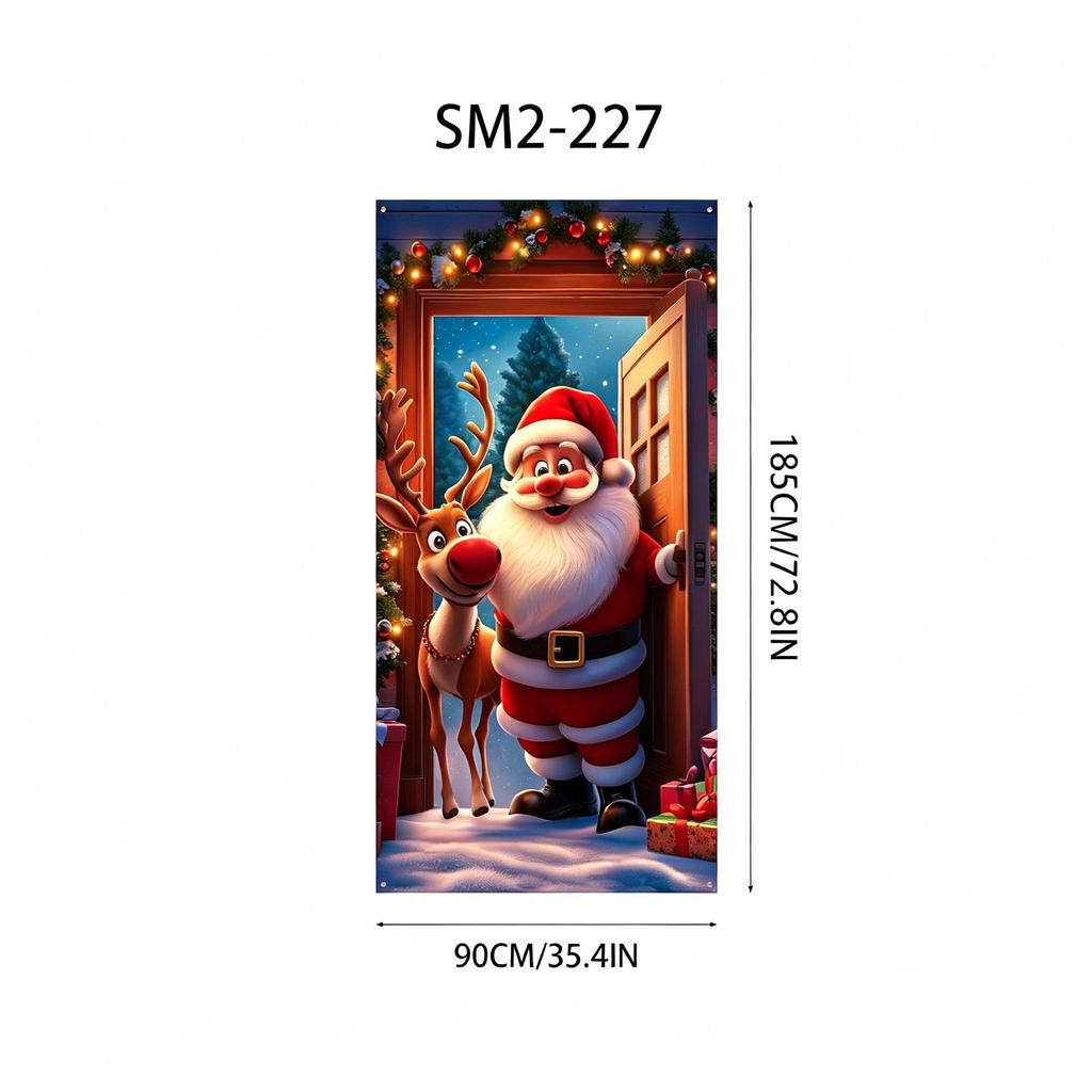 Santa Claus Christmas Hanging Cloth Background Decoration