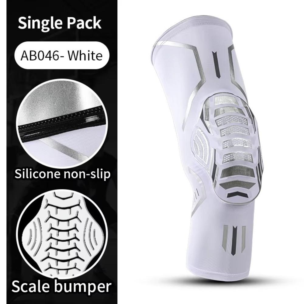 

1Pc Professional Shockproof Knee Brace Compression Knee Support Leg Protectors Men Women S білий