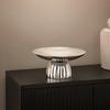 Metal Pedestal Fruit Bowl Sturdy High Footed for Entryway